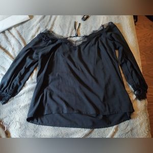 Lace Accent Blouse